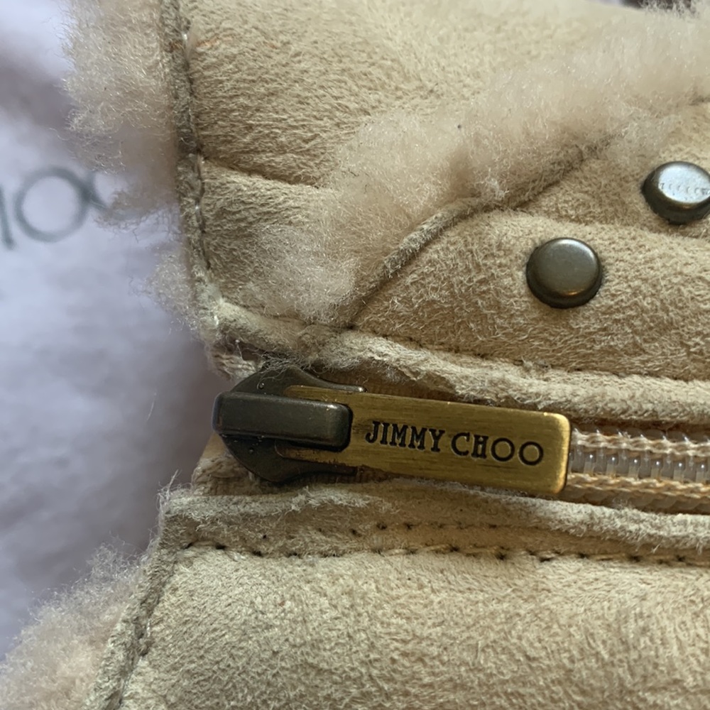 Jimmy Choo Natural Shearling Boots - Picture 9 of 12